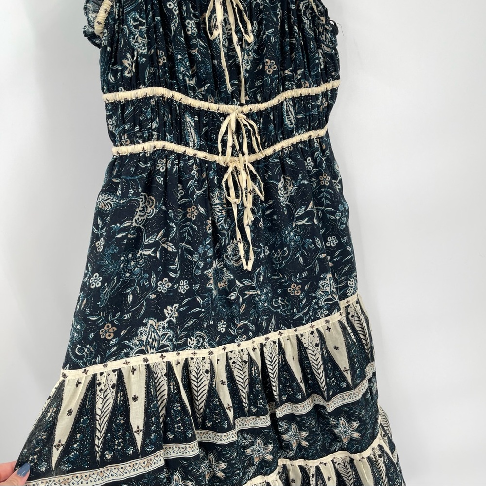Christian Lacroix Cotton Spaghetti Strap Tiered Floral Midi Dress - Picture 5 of 7